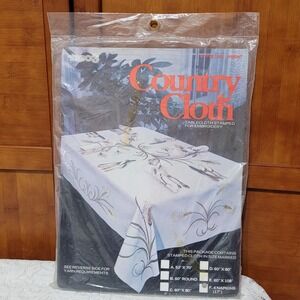 Country Cloth Embroidered Napkins Kit #1351 Wheat Napkins Stamped‎ Cloth